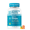 Smartypants Teen Guy Multivitamin Gummies - Improved Formula: Omega 3 (DHA/EPA), Vitamin D3, C, Vitamin B12, B6, A, K & Zinc, Folate, Gluten Free,