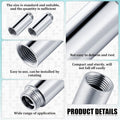 Amylove 2 Pcs Shower Head Extension Arm Stainless Steel Shower Pipe Extension 1/2Pt Male to 1/2Pt Female Thread Cast Pipe Fitting Coupler