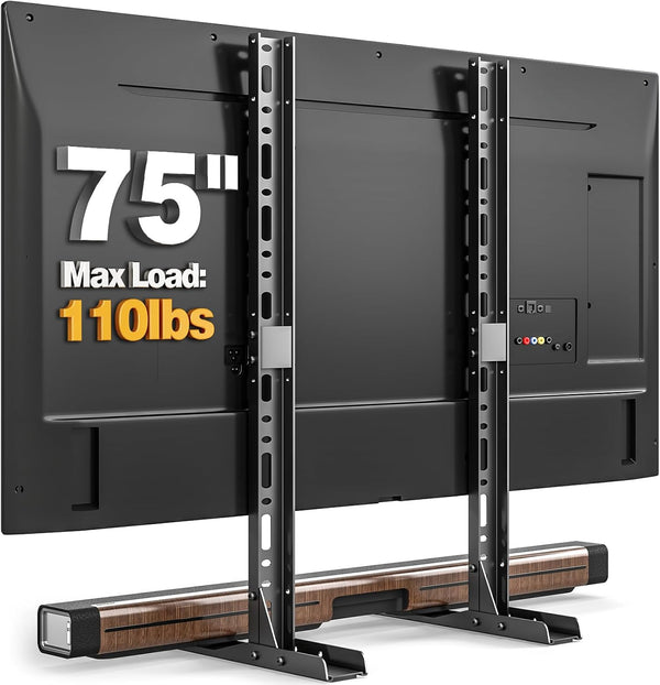 TAVR Universal Table Top TV Stand Base TV Legs for Most 22 32 37 40 42 47 50 55 65 LCD LED Plasma Flat Screen Tvs, Height Adjustable Leg TV