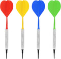 Accmor 12 Pcs Soft Tip Darts, Plastic Tip Darts Set, Attach Extra 100 Black 2BA Replacement Tips, Soft Tip Darts for Electronic/Plastic Dartboard