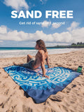 OCOOPA Microfiber Beach Towel Fast Drying, Extra Large 63" X 31" Sand Free Beach Towel Super Lightweight Towels for Swimming Pool, Camping,
