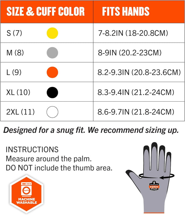 Ergodyne Proflex 7501 Coated Waterproof Winter Work Gloves Gray, Medium, 1 Pair