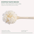 Ecotools Ecopouf Bath Brush, Loofah Brush for Bath & Shower, Made with Long Handle & Recycled, Soft Netting for Gentle Exfoliation, Back Brush for