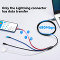 Travel 4 in 1 Multi Charging Cable for Apple Watch, Magnetic Wireless Charger, Braided USB C/Lightning/Micro Port for Iwatch Series