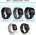 6 Pack Sport Bands Compatible with Fitbit Versa, Classic Soft Silicone Replacement Wristbands for Smart Watch Women Men (6 Pack A, Small)