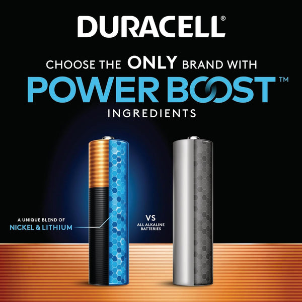 Duracell Coppertop AA Batteries with Power Boost Ingredients, 24 Count Pack Double a Battery with Long-Lasting Power, Alkaline AA Battery for