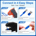 Baomain 0.11" Red Female Insulated Spade Wire Connector Electrical Crimp Terminal 18-22 AWG 2.8 X 0.5Mm (100PCS)