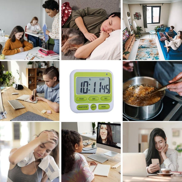 Digital Kitchen Countdown Timer - 24 Hours Large Display Count up down Timer Clock with Alarm Magnetic for Cooking Classroom Activity Yoga and Study.