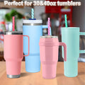 Reusable Straws for Stanley Cup Replacement,12 Inch Plastic Extra Long Straw for 40/30 Oz Tumbler,Clear Hard Drinking Straws for Stanley,10Mm