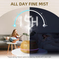 ASAKUKI Essential Oil Diffuser, 300ML Aromatherapy Humidifier with 7-Color Light, Small Home Diffuser with Remote Control for Relaxation -Light Wood