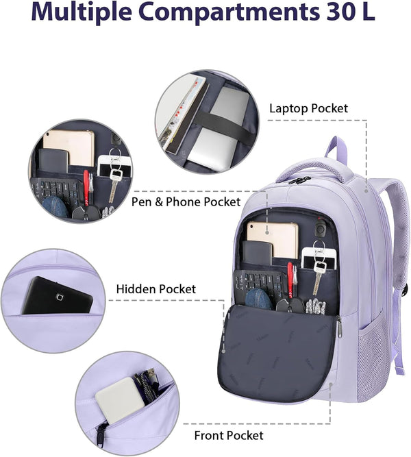 MATEIN Large Travel Backpack for Womens, Lightweight Carry on Backpack TSA Approved Fits 17 in Laptop, Spacious Laptop Bag for Travel Essentials,