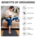 Professional Grounding Mat for Sleep - Improve Sleep Quality, Reduce Stress Fatigue Anxiety, Balanced Energy, Durable Conductive Carbon Grounding