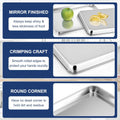 P&P CHEF 16 Inch Baking Cookie Sheet, Oven Pan Tray Stainless Steel Sheet Pan for Kitchen, Oven Bakeware for Multi Uses, Shiny Look & Dishwasher