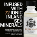 Copper Johns Beard Oil for Men Growth, Castor & Jojoba Oil with Sea Minerals, Increases Softness & Control for Fuller-Looking Beard, Mens Beard