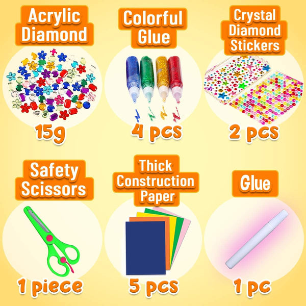 Goodyking Arts and Crafts Supplies for Kids - All in One Kid Crafts Toddler Activities Kids School Supplies Age 4 5 6 7 8 Years Old Craft Art