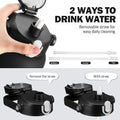 Kytffu 64Oz Glass Water Bottles with Straw, Half Gallon Motivational Glass Bottle with Silicone Sleeve and Time Marker, 2L Leakproof Large Glass