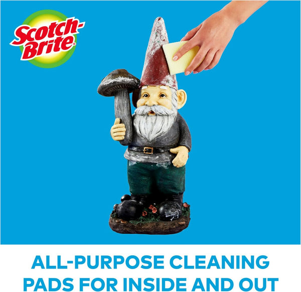 Scotch-Brite Dobie Pads, Dobie Sponge for All Purpose Cleaning of Kitchen, Bathroom, and Household, Non Scratch Dobie Cleaning Pads Safe for