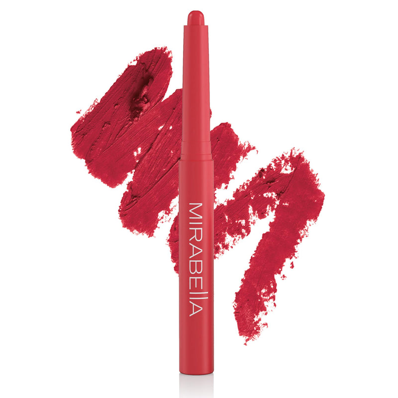 Mirabella Velvet Matte Lip Crayon - Long Lasting Lipstick Crayon & Lip Liner - Retractable, Highly Pigmented Lip Tint & Moisturizing Antioxidant