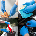 Schneider Nitrile Exam Gloves, Blue, 4 Mil, Powder-Free, Latex-Free, for Medical Exam, Cleaning and Food Prep, Non-Sterile