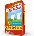 Bounce Dryer Sheets Laundry Fabric Softener, Outdoor Fresh Scent, 240 Count
