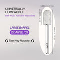PANA 3/32" Large Smooth round Top Safety Carbide Nail Drill Bit for Gel Polish & Acrylic Removal Nail Salon Manicure Pedicure Electric File Tools