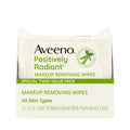 Aveeno Positively Radiant Oil-Free Makeup Removing Face Wipes to Help Even Skin Tone and Texture with Moisture-Rich Soy Extract, Gentle Facial