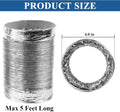 Funmit 4 Inch 10 Feet Flexible Adjustable Aluminum Dryer Vent Hose with 2 Metal Duct Clamp, PVC Tube Compatible with Most Dryers