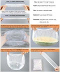 200Pcs Fresh Keeping Bags, Elastic Plastic Sealing Bags Food Cover with Elastic Edge, Reusable Stretch Adjustable Bowl Lids, Universal Kitchen
