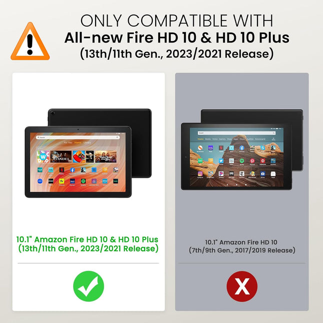 Moko Case Fits All-New Amazon Kindle Fire HD 10 & 10 plus Tablet (13Th/11Th Generation, 2023/2021 Release) 10.1" - Slim 