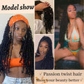 8 Packs Passion Twist Crochet Hair 12 Inch Bohemian Curly Braids Water Wave Hair for Passion Twist Braiding Hair Synthetic Fiber Hair Extensions