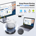 HONKID Undetectable Mouse Jiggler - Auto Mover with On/Off Switch & USB Port, No Software Needed, Prevent Sleep/Lock for Home Office &