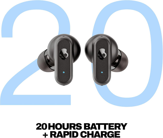 Skullcandy Dime 3 Wireless Earbuds, Bluetooth Headphones, Noise Isolating Fit, up to 20 Hours Battery, Microphone for Ip