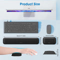 MEKASS Ergonomic Wrist Rest for Keyboard and Mouse, Soft Memory Foam Keyboard Wrist Rest Set with Non-Slip Silicone Base, Easy Typing, Pain