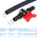 Boao Drip Irrigation Switch Valves - 1/2 Inch Double Male Barbed Valve - Manual Adjustment with Red Handle Top(4)
