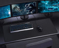 Large Extended Gaming Mouse Pad with Stitched Edges, (31.5X15.7In) Durable Non-Slip Natural Rubber Base, Waterproof Computer Keyboard Pad Mat for