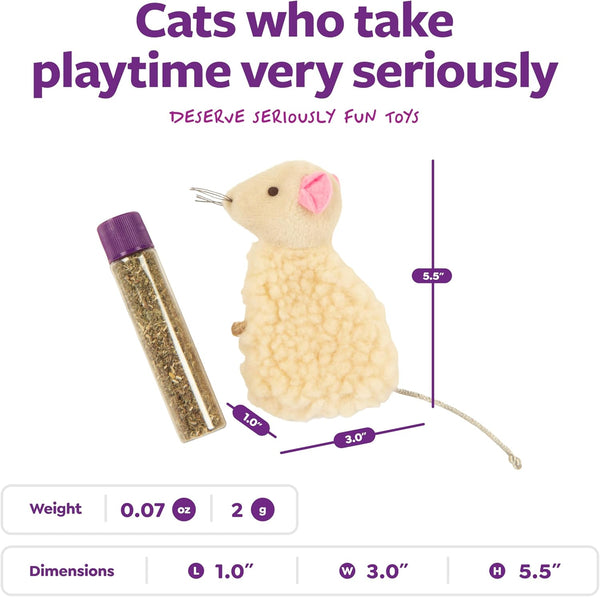 Smartykat Madcap Mania Refillable Plush Catnip Cat Toy, Includes Catnip Tube - Randomly Selected Color, One Size