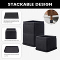 Btsd-Home Adjustable Bed Risers 3 or 6 Inch Heavy Duty Stackable Furniture Risers for College Dorm Bed Sofa Table Couch Chair Bed Raisers Blocks 4