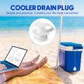 3 Sets Cooler Drain Plug Cooler Plug Replacement Triple Snap Drain Assembly for Coolers 1.14 Inches/ 2.9 Cm Shaft Length, White