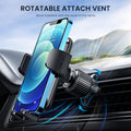 Qifutan Phone Mount for Car Vent [Upgraded Metal Clip] Cell Phone Holder Car Hands Free Cradle in Vehicle Car Phone Holder Mount for Smartphone,