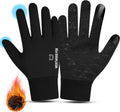 Winter Gloves Touchscreen Slightly Waterproof Thermal Warm anti Slip Running Cycling Gloves Windproof Glove with Elastic Cuffs for Men Women