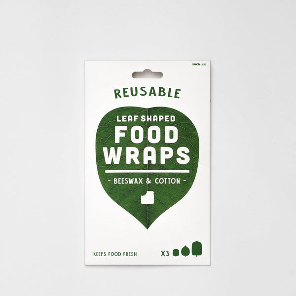 Suck UK | Leaf-Shaped Beeswax Wraps | Eco Friendly Beeswax Wrap | Reusable Food Storage | Kitchen Organization | Food Storage Containers |