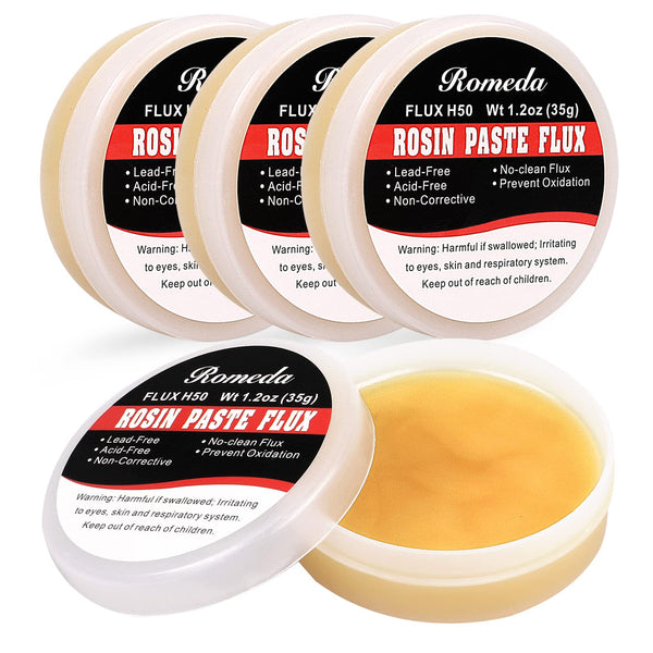 4 Jar Solder Flux, Flux for Soldering, Rosin Soldering Flux Paste for Lead-Free Electronics Soldering and Soldering DIY (1.2Oz/35G in a Jar)