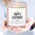 Homsolver Happy Birthday Gifts for Women Unique, Vanilla Cream Scent with Sprinkles Candy Birthday Candles for Her, Handmade Aromatherapy Candle