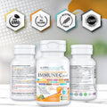 Quercetin 1,000mg, Vitamin C 1,000mg, Zinc 50mg, Vitamin D3 5,000iu, Selenium, Copper, Acerola, Ginger, Rutin, Bitter Orange, Rose Hips,