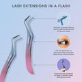 KISS Falscara DIY Eyelash Extension Wisp Applicator for Mistake-Proof Artificial Lash Placement â Ergonomically Designed Handle to Easily Build