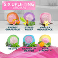 Bath Bombs Gift Set - 6 Bubble Bath Fizzies (6 X 2Oz) with Natural Dead Sea Salt Cocoa and Shea Essential Oils - Best Gift Idea for Birthday, Mom,