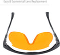 Honeywell Uvex Ademco Skyper Blue Light Blocking Computer Glasses with Sct-Orange Lens (S1933X)