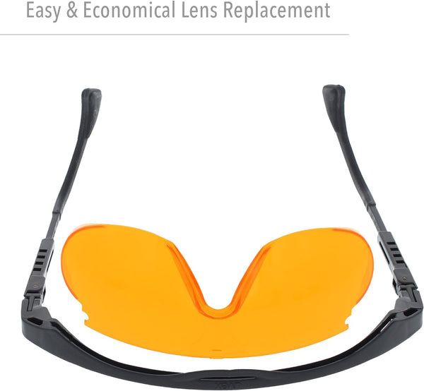 Honeywell Uvex Ademco Skyper Blue Light Blocking Computer Glasses with Sct-Orange Lens (S1933X)