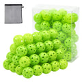 Plastic Golf Balls Practice Limited Flight Golf Training Ball Hollow Swing Practice Indoor Golf Balls with Mesh Drawstring Bag for Backyard