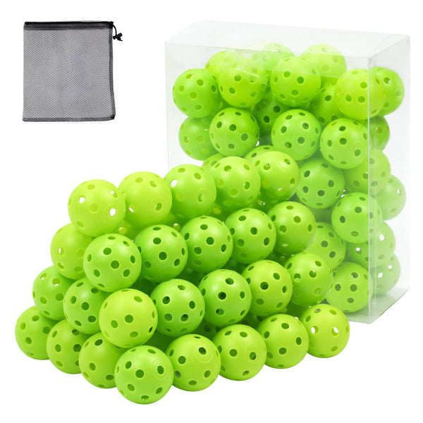 Plastic Golf Balls Practice Limited Flight Golf Training Ball Hollow Swing Practice Indoor Golf Balls with Mesh Drawstring Bag for Backyard